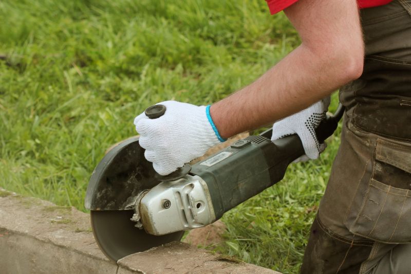 Curb Cutting Equipment in Use